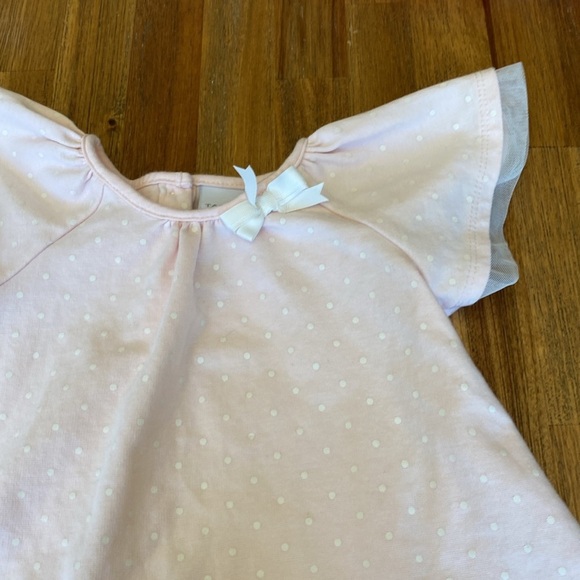 TAHARI Adorable Pink and White Polka Dot Dress with Bow. Size 3T. Short sleeve. - Picture 5 of 14